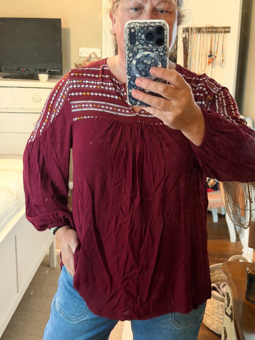 UMGEE Burgandy Tunic Top